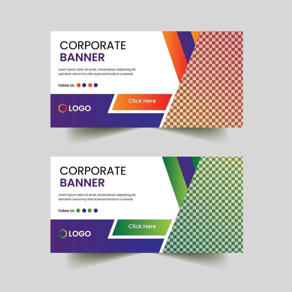 diseño de banners de negocios corporativos profesionales. vector