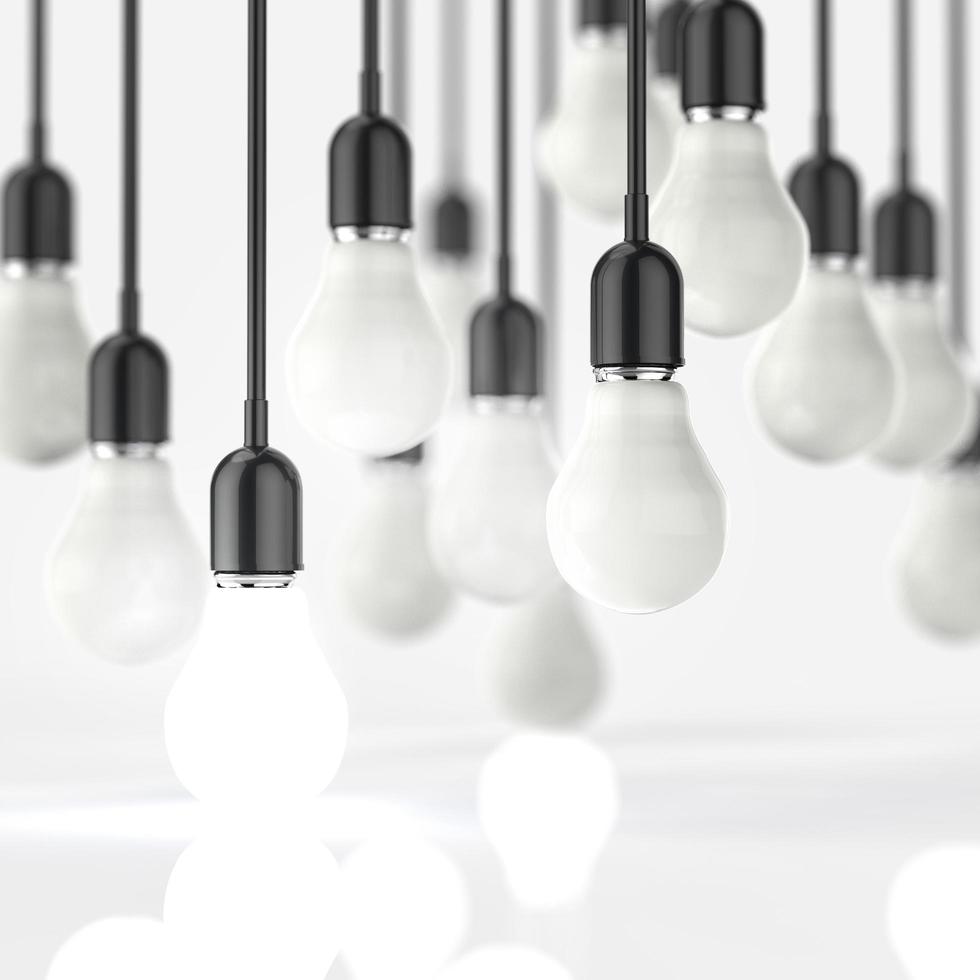 creative idea and leadership concept light bulb photo