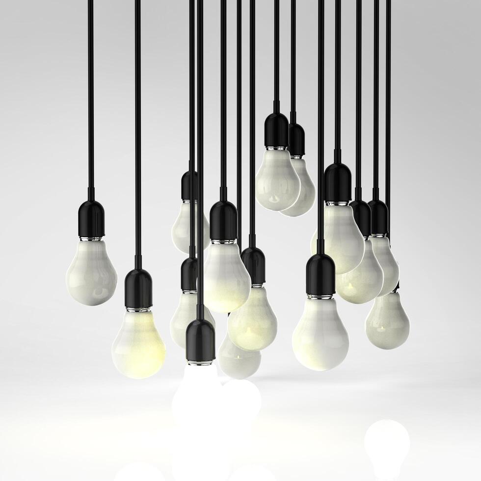 creative idea and leadership concept light bulb photo