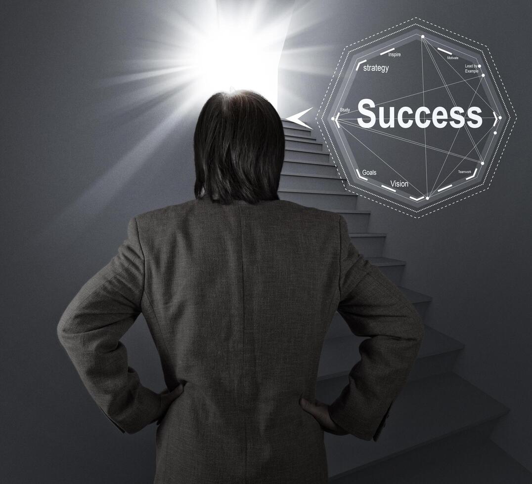 stairway to success as business concept photo