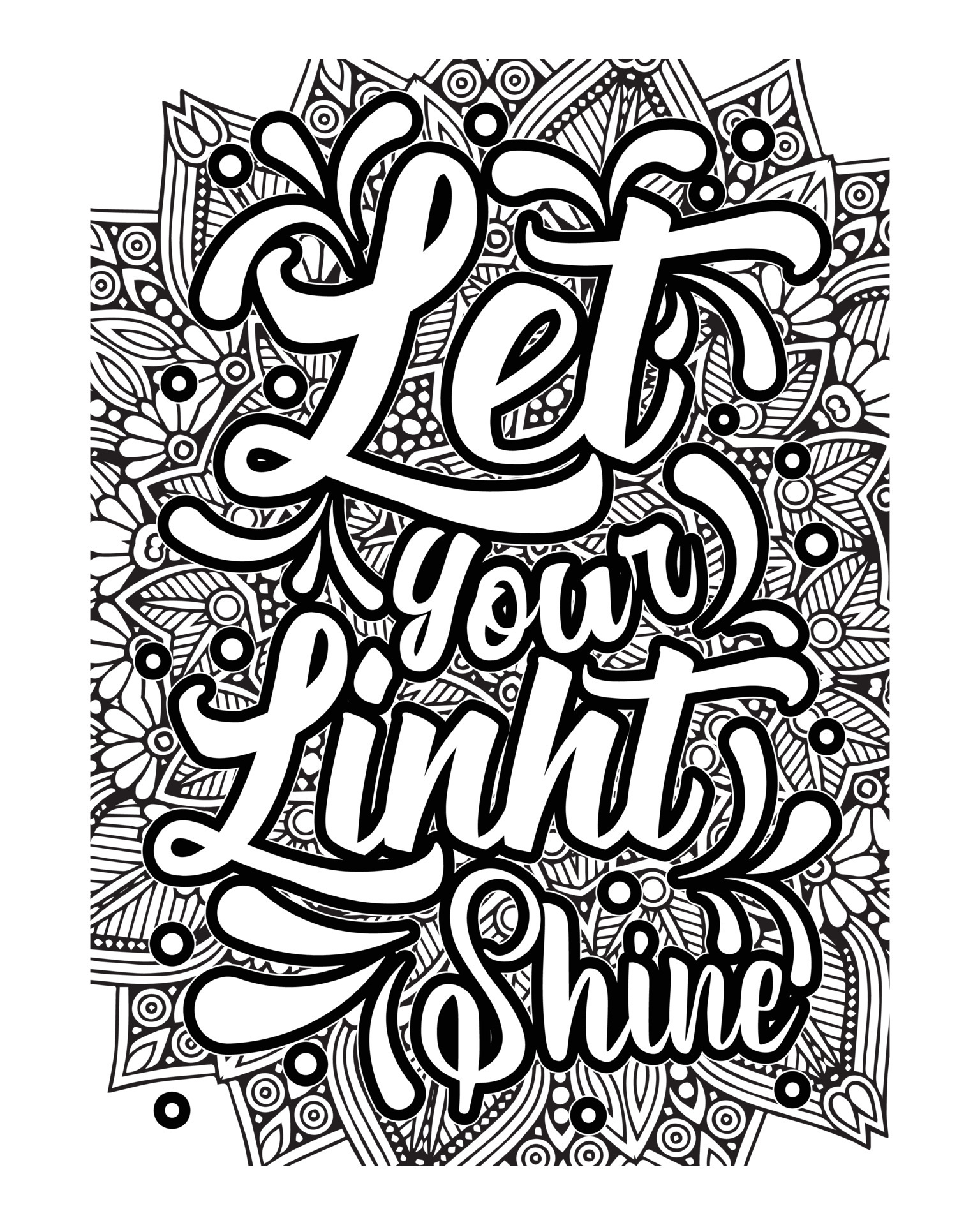 Motivational quotes lettering coloring page, inspirational quotes ...