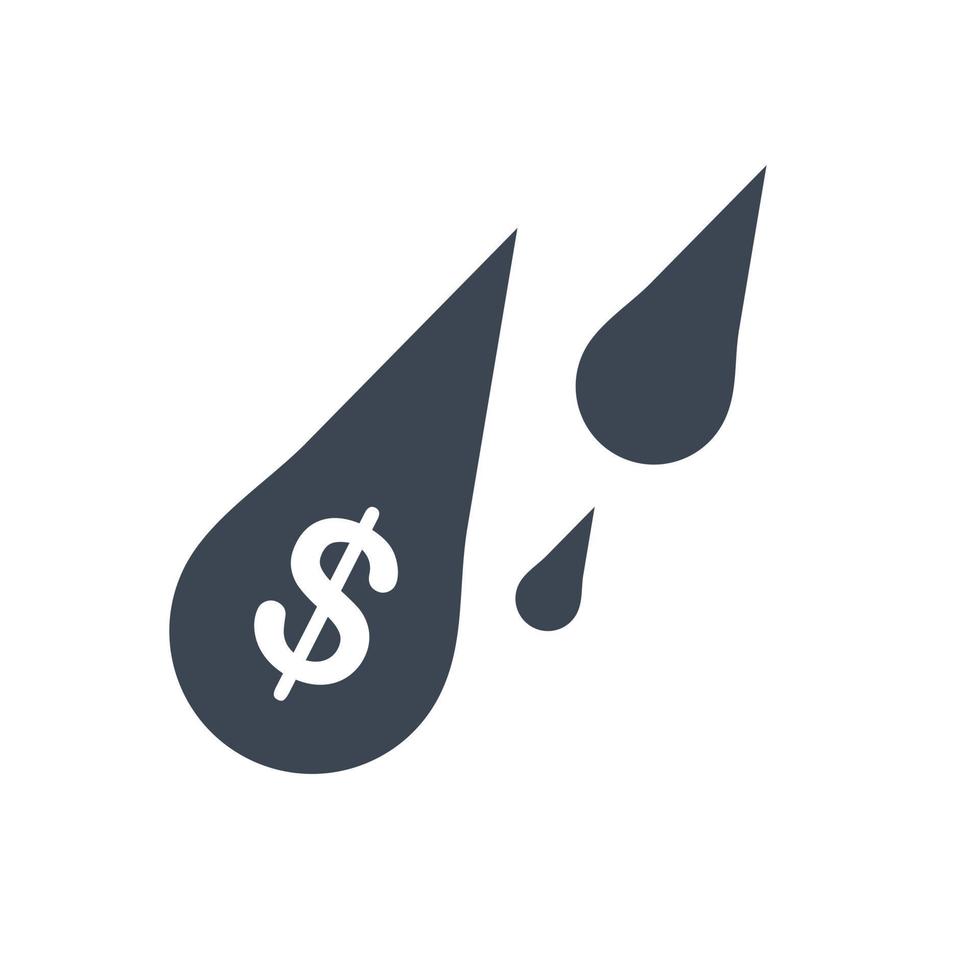 Money rain icon vector