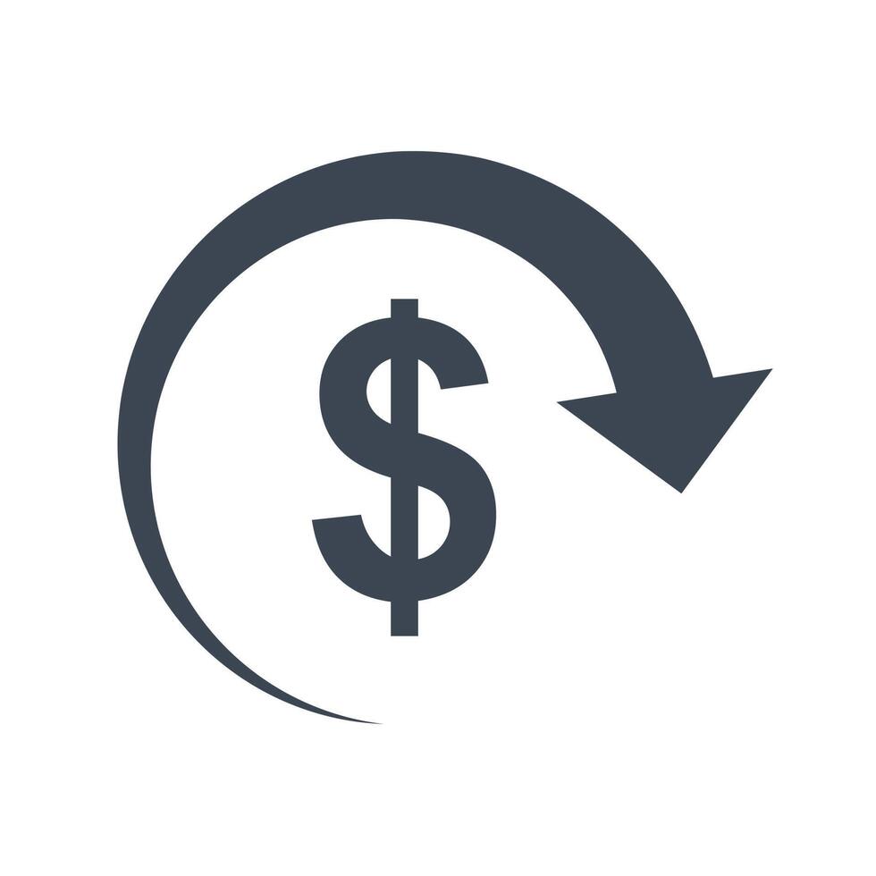 Money refund icon vector