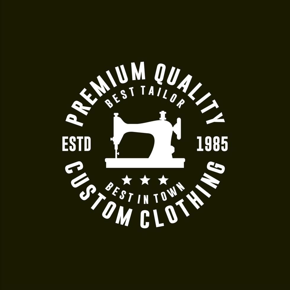 Best Tailor Premium Quality Logo Design vector