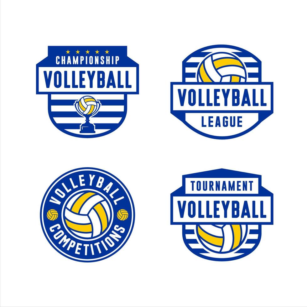 Logo Volleyball Competitions Leaguae Collection vector