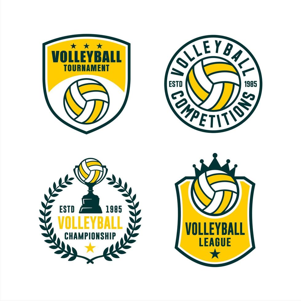 Volleyball League Competitions Tournament Set vector