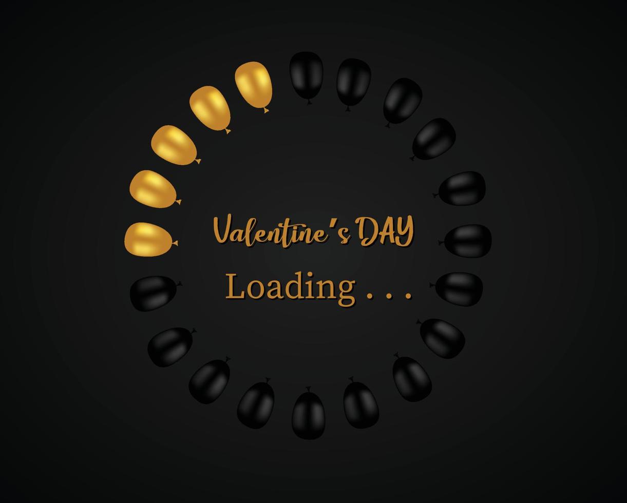 Loading valentine background Premium vector