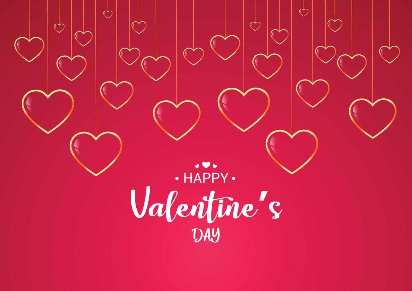 Happy valentine's day bouble background Premium vector