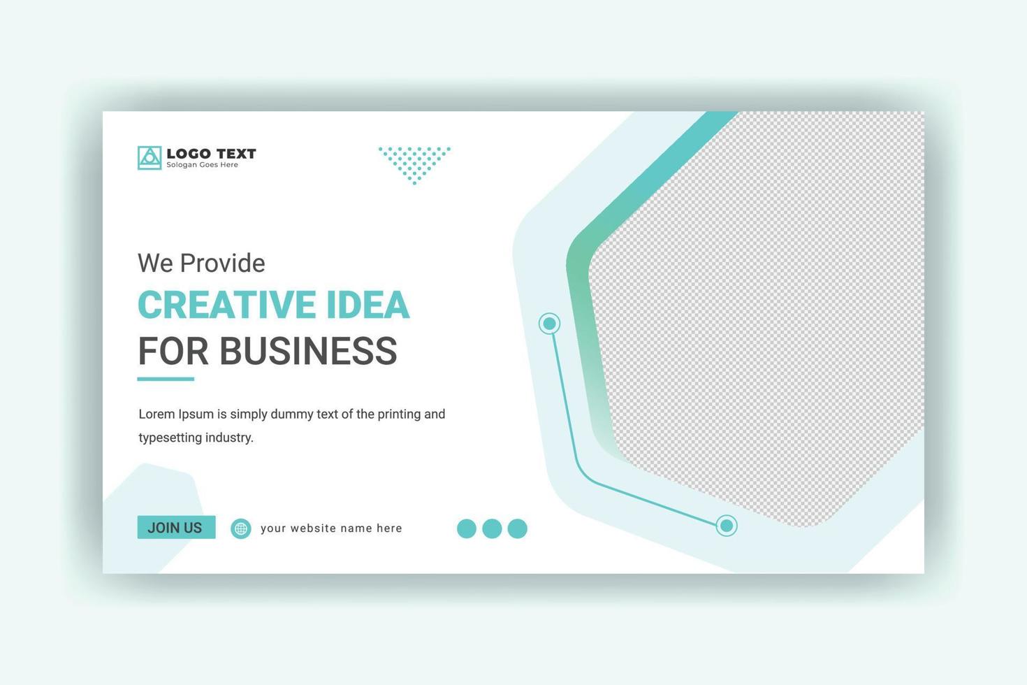 Business marketing webinar social media template vector