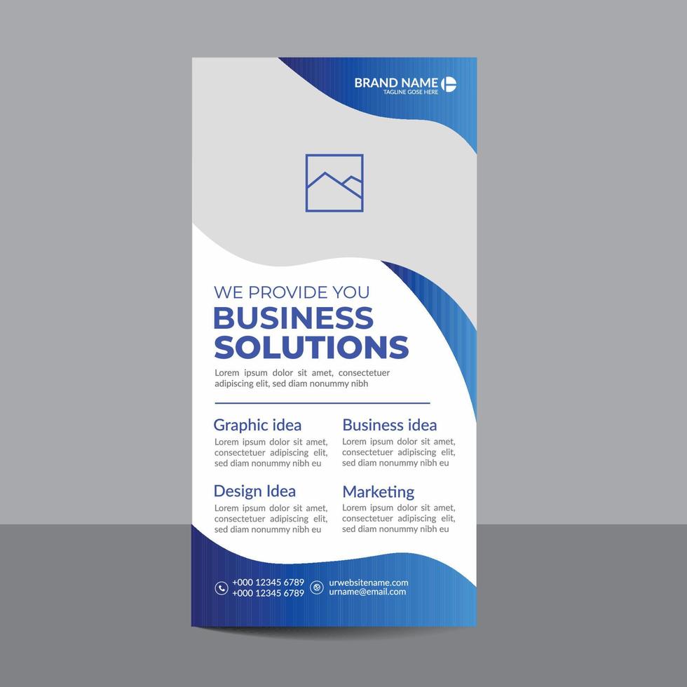 Modern roll up banner or standee banner design vector layout template