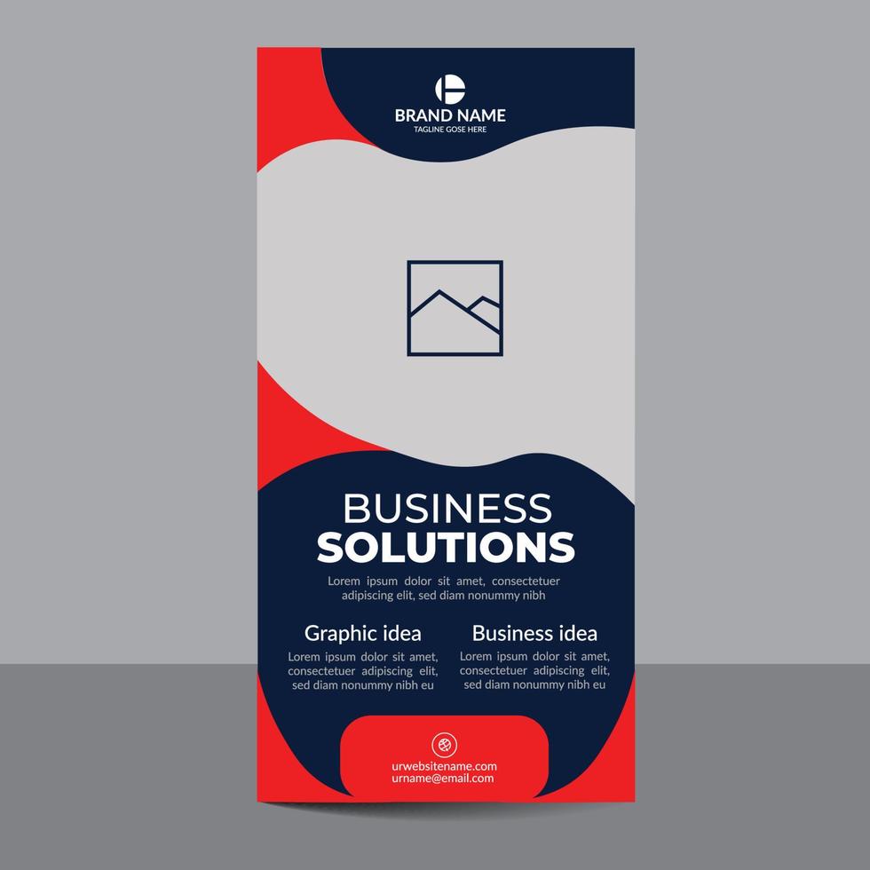 Modern Business roll up banner design vector template