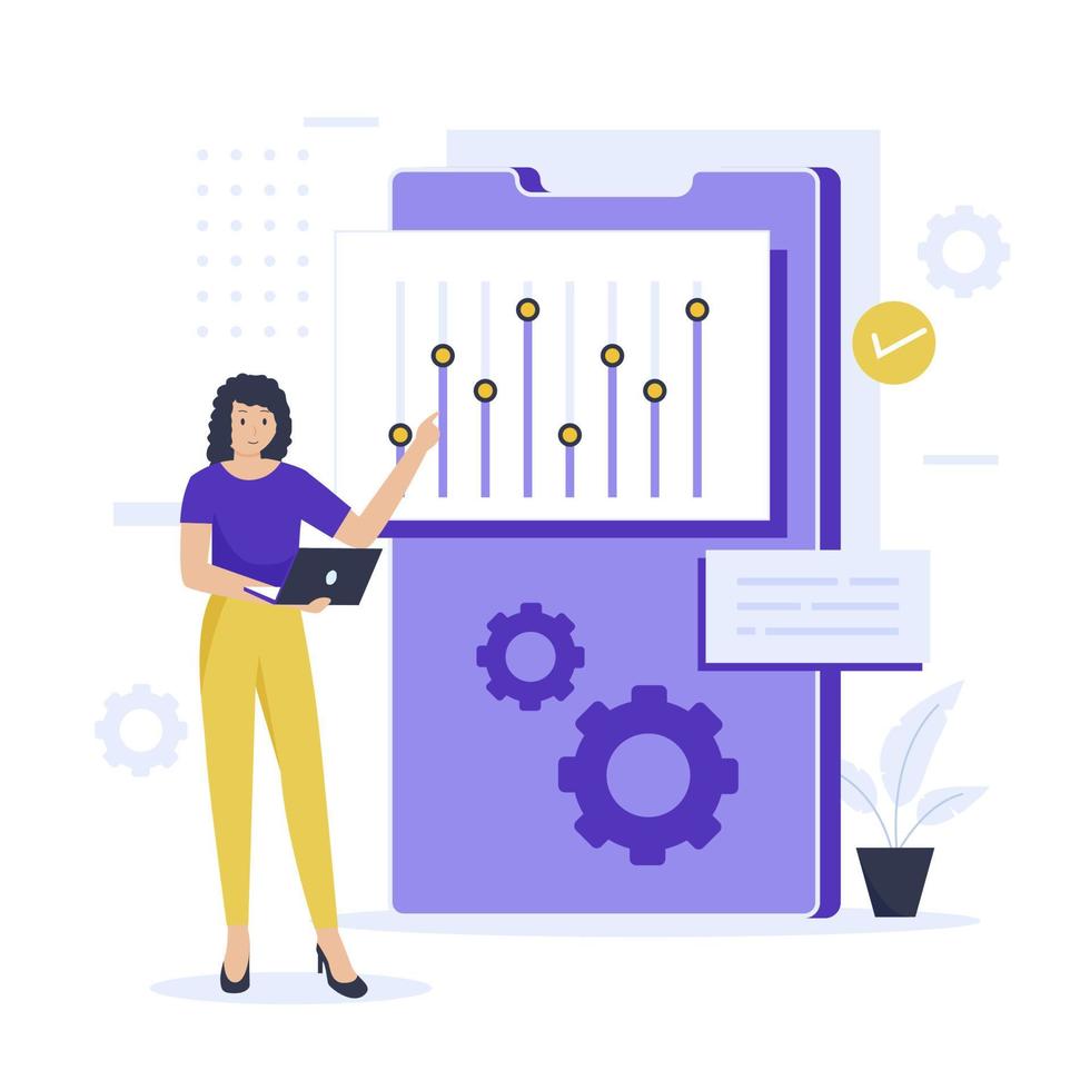 Setting illustration concept vector