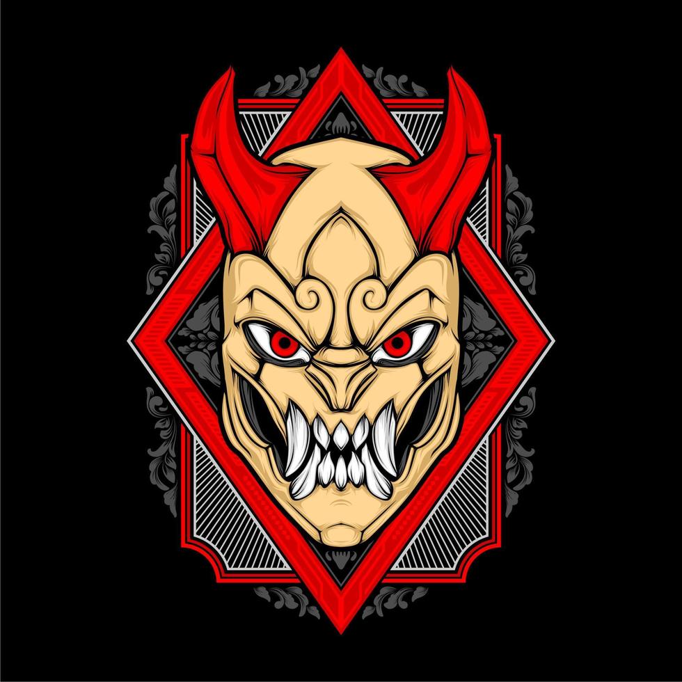 cultural full face mask illustration vector