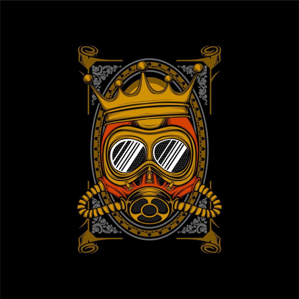 steampunk full face mask illustration vector