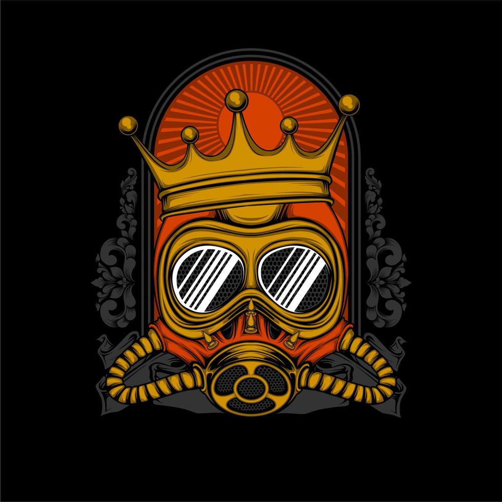 steampunk full face mask illustration vector