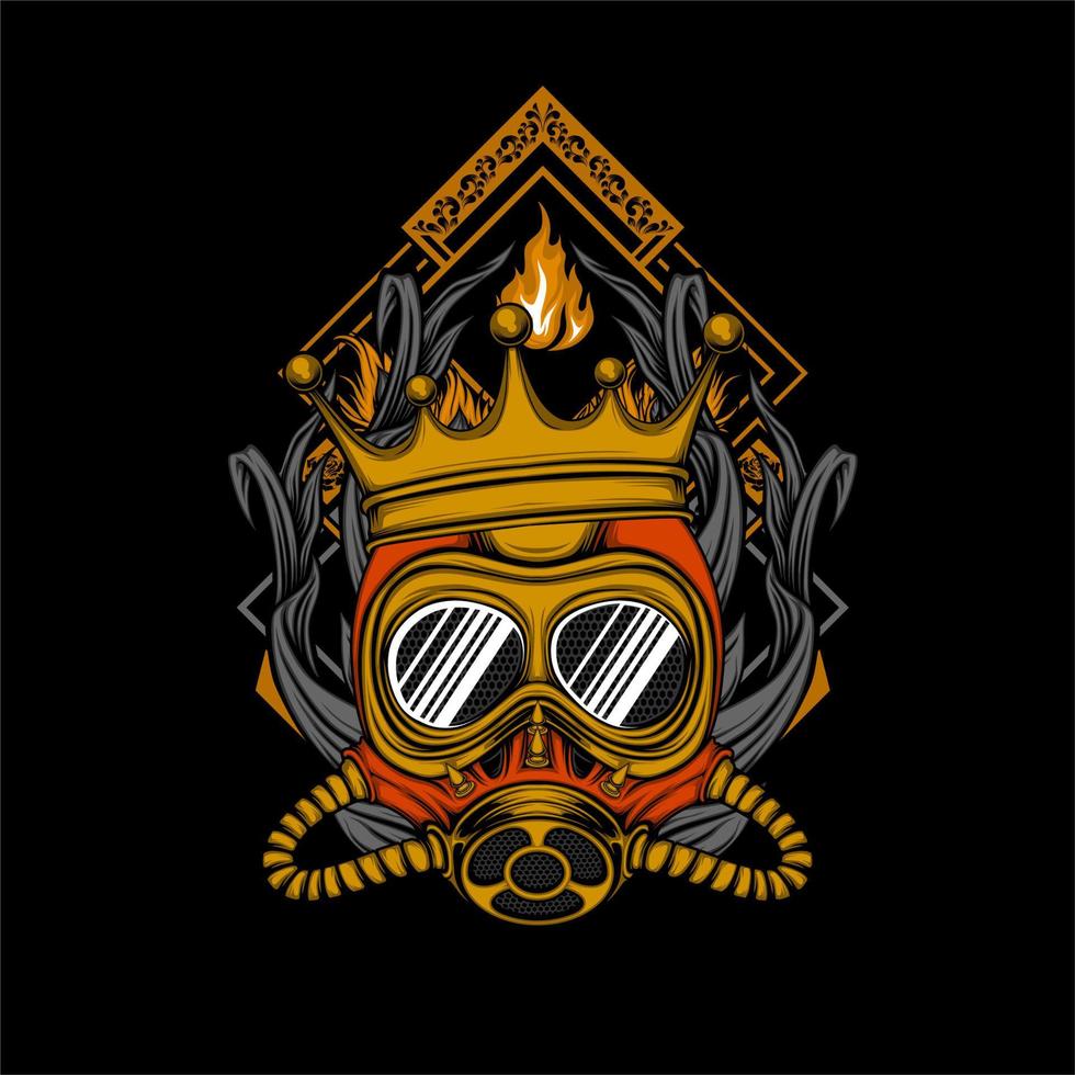 steampunk full face mask illustration vector