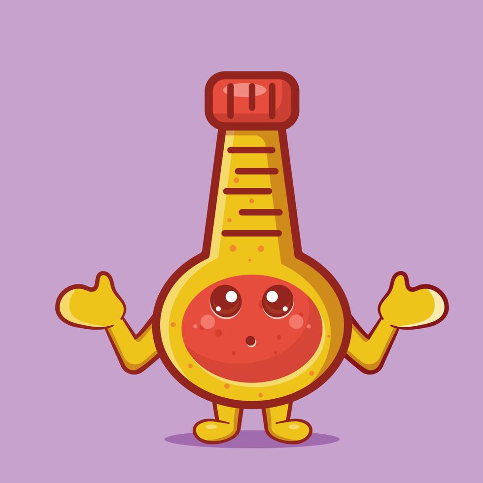 mascota de personaje de botella de mayonesa con gesto confuso caricatura aislada en estilo plano vector