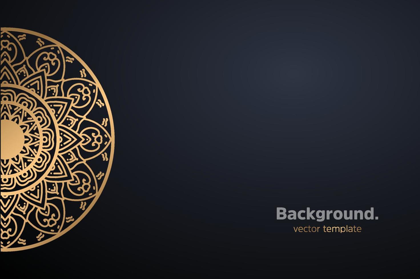 Luxury ornamental mandala design background with gold color vector