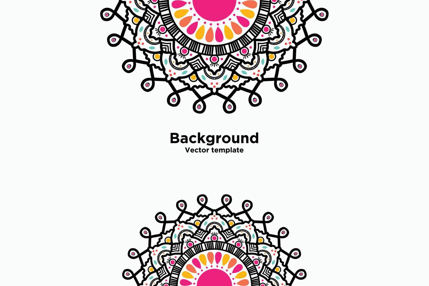 Colorful ornamental mandala design background with floral shapes vector design