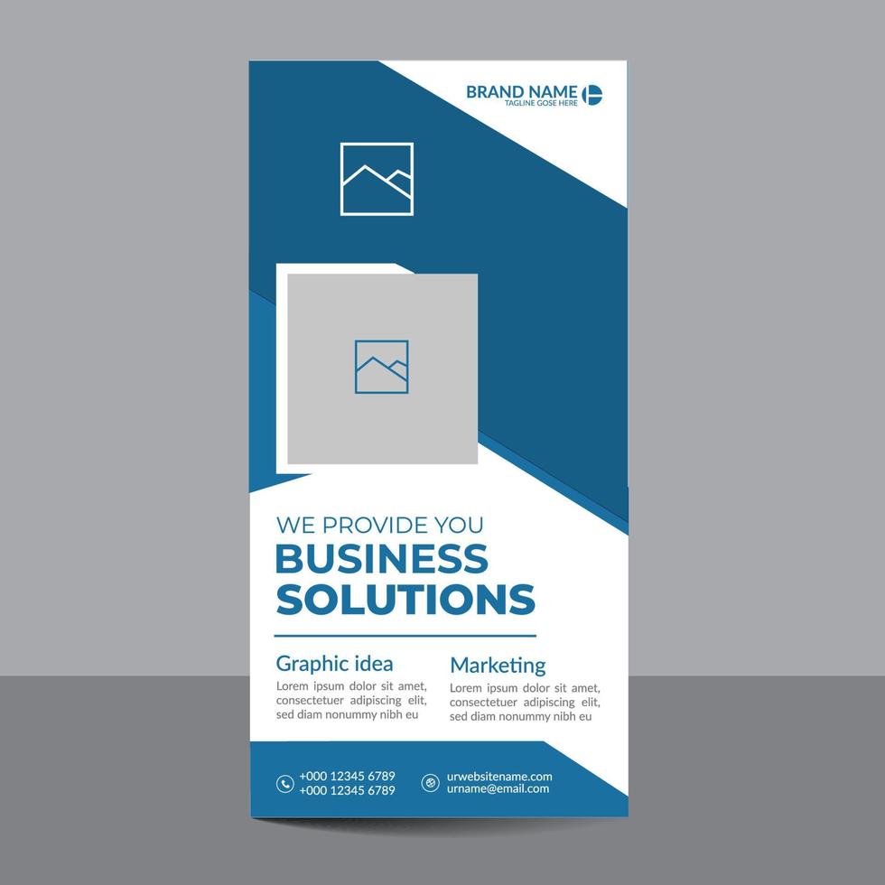 Modern Business roll up banner design vector template