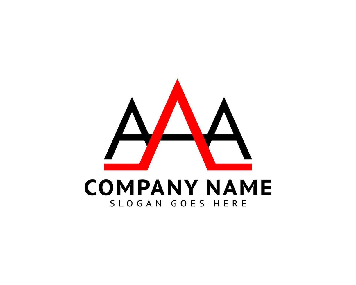 plantilla de diseño de icono de logotipo de letra inicial aaa vector