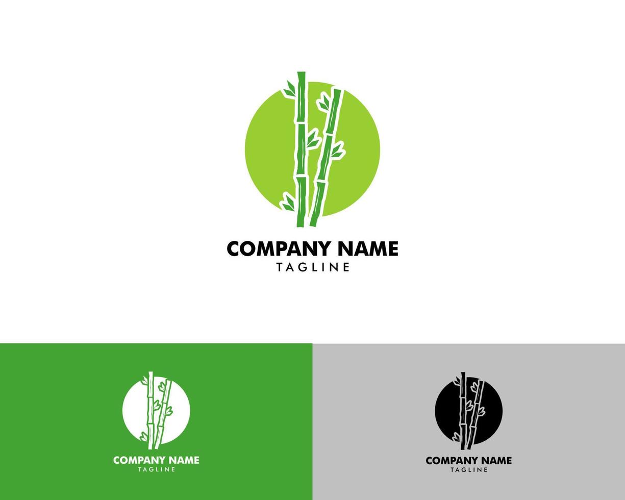 Bamboo Logo Template Vector Icon Illustration Design