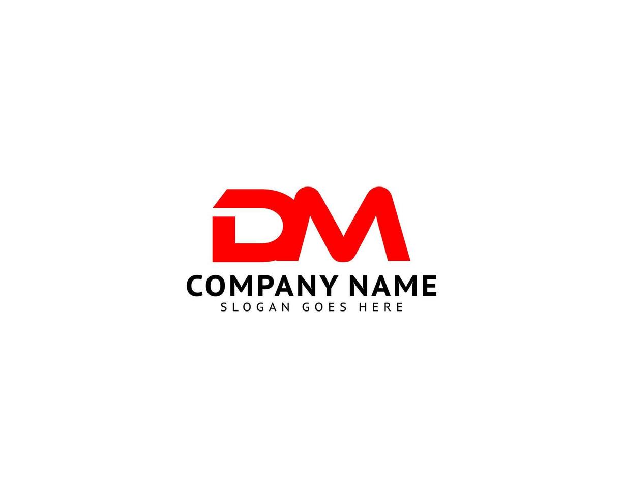 Initial Letter DM Logo Template Design vector