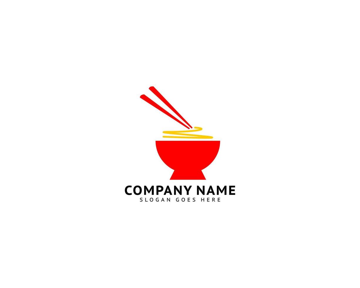Noodle logo design icon template vector