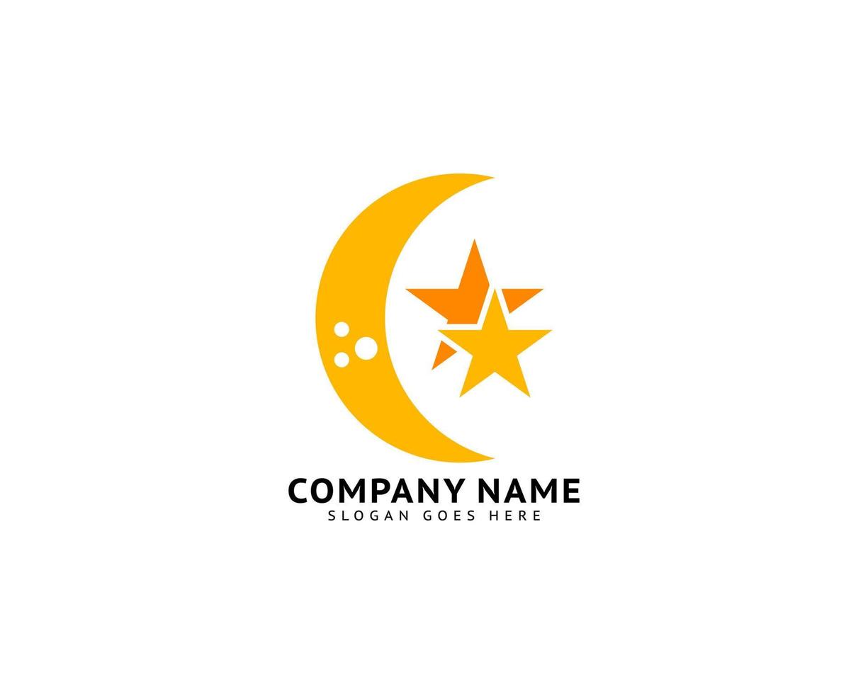 Moon logo design vector template