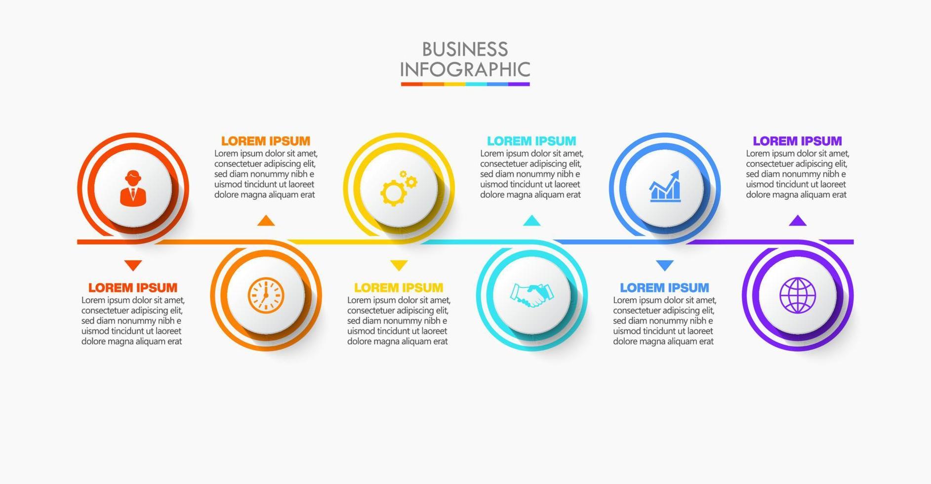 Presentation infographic template vector