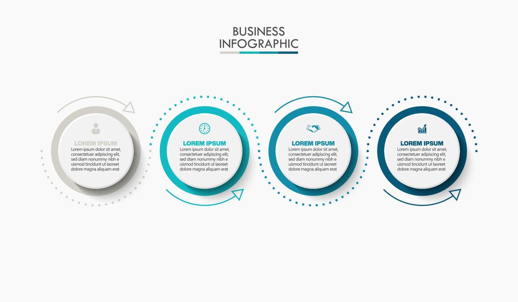 Presentation infographic template vector