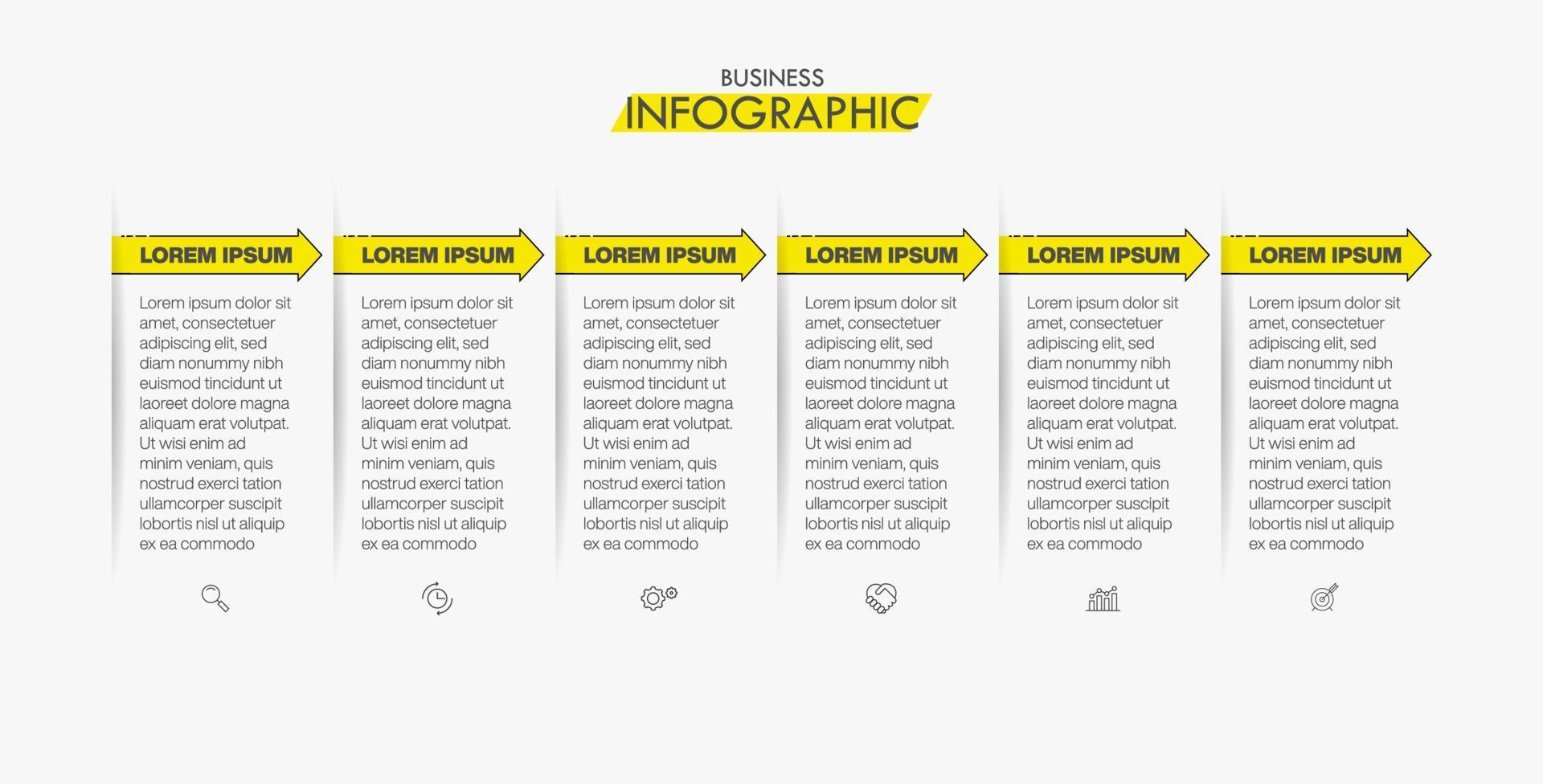 Presentation infographic template vector