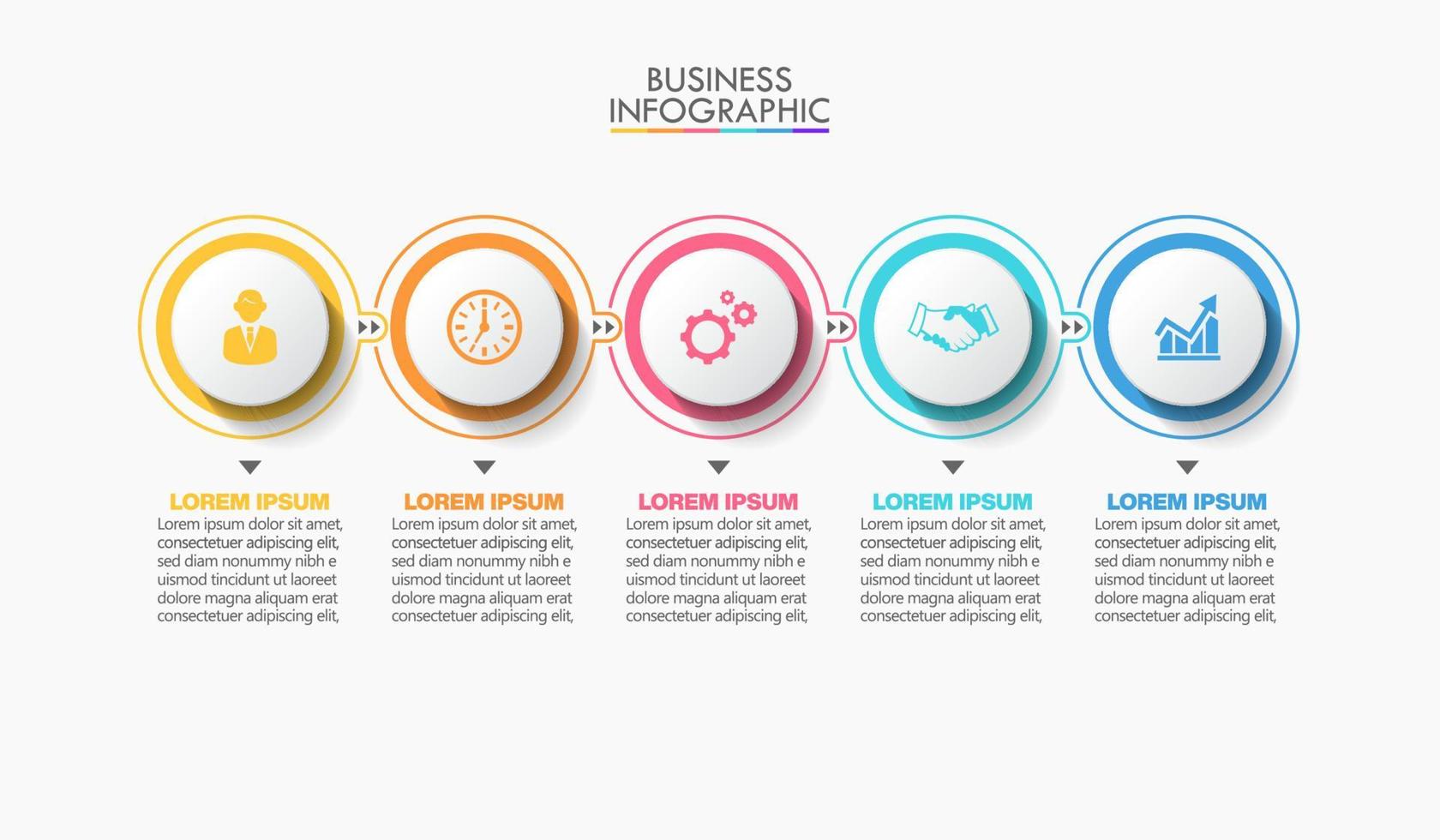 Presentation infographic template vector