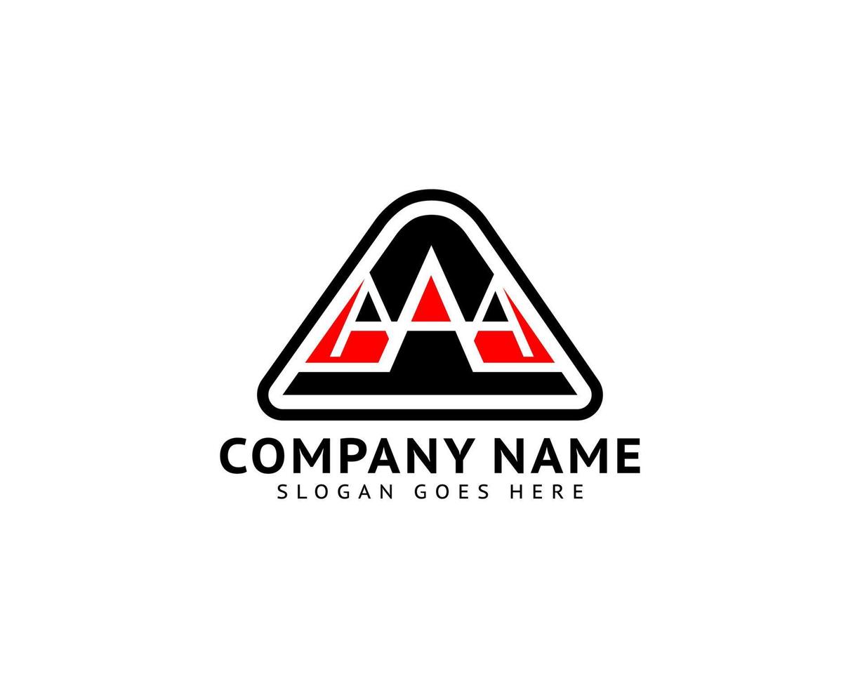 Initial Letter AAA Logo Icon Design Template vector