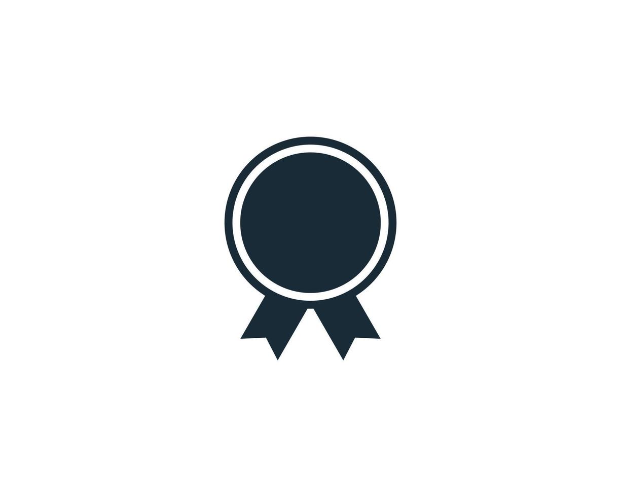 Seal Ribbon Rosette Emblem Icon Vector Logo Template Illustration Design