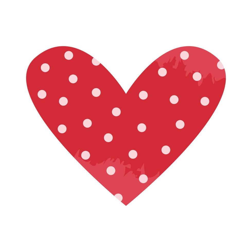 Heart with dots and texture vector