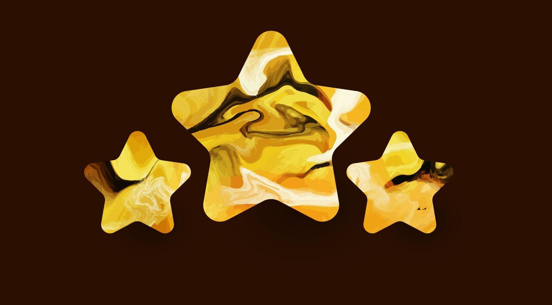 Vector star icons. Golden stars for game, ui, design for app, interface, game development. Rating icon. Level complete. Vector illustration. Transparent background.