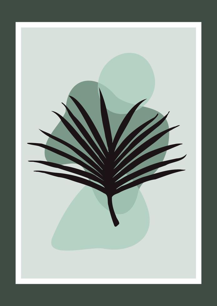 Wall art with boho style minimal design vector