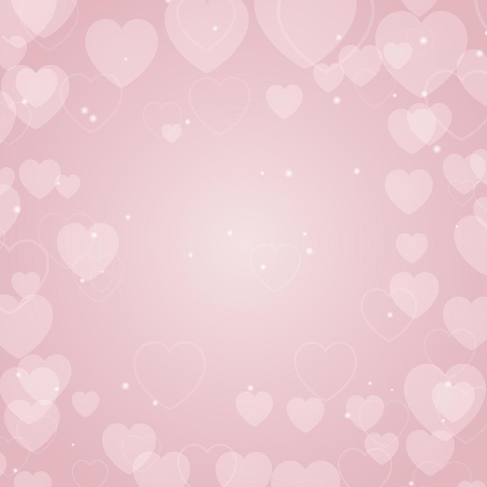 valentines day background with hearts design vector