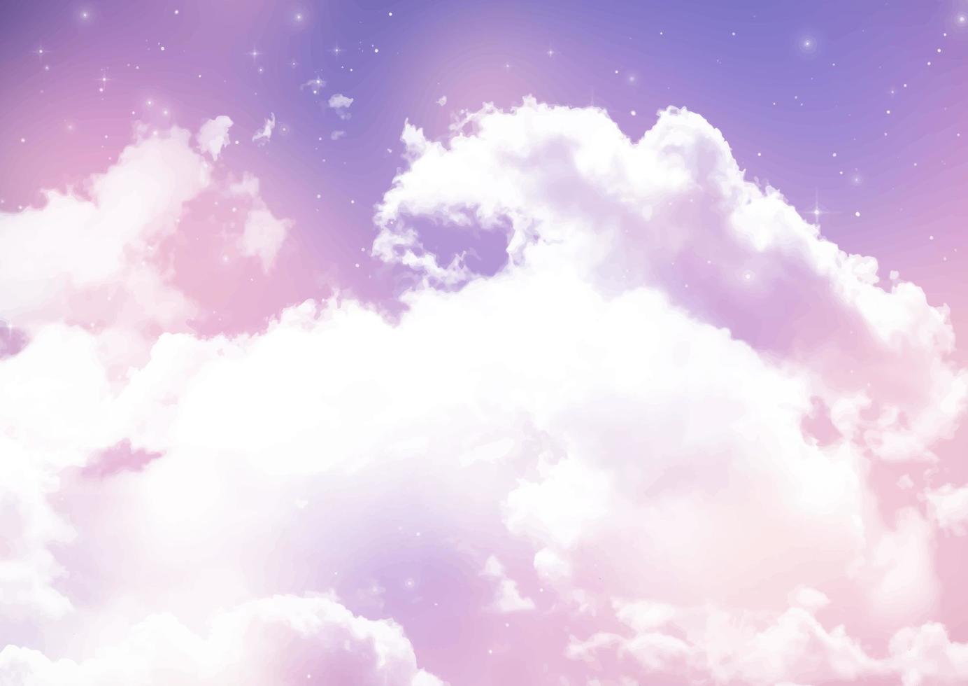 Sugar cotton candy cloud background vector