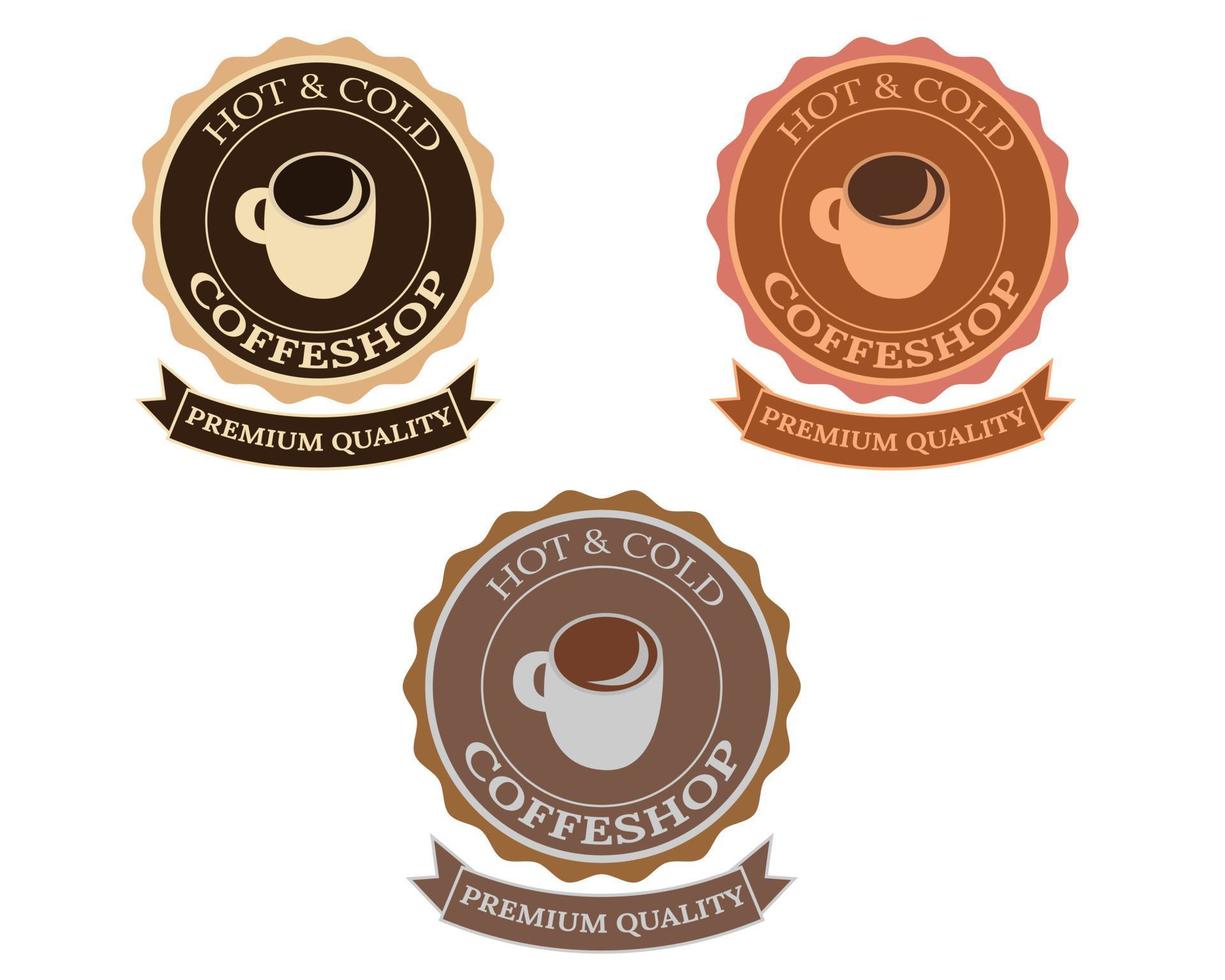 Retro coffee and logo template.  Vintage Illustration vector design.