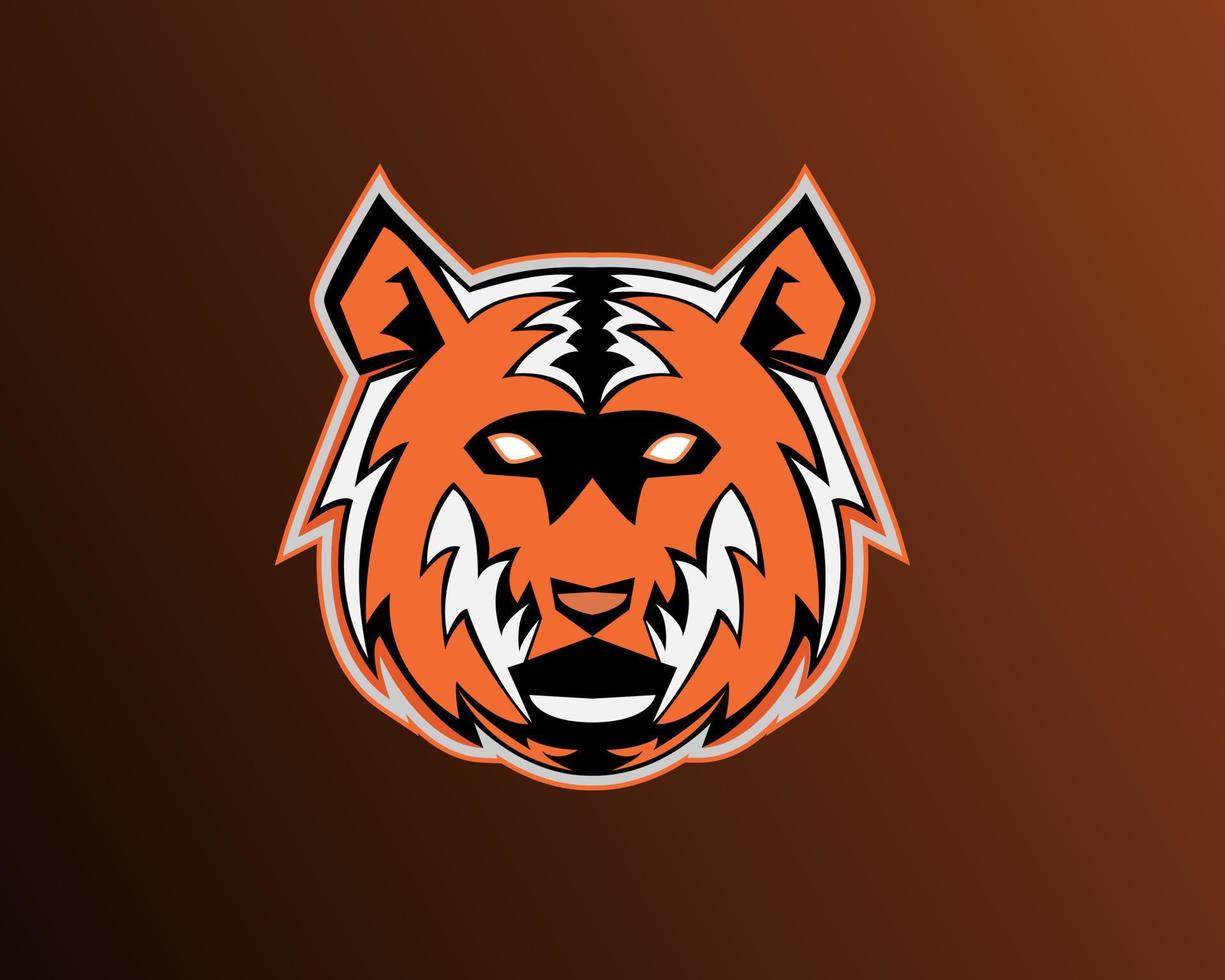 Illustration vector design of tiger eSport logo template