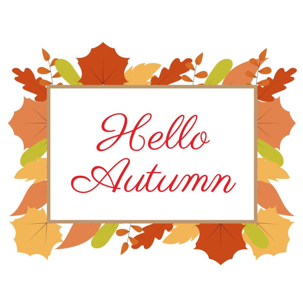 Illustration vector design of fall leaves of autumn background template