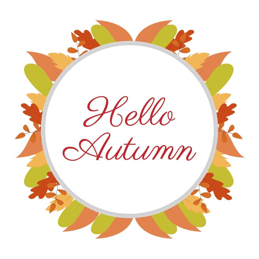 Illustration vector design of fall leaves of autumn background template