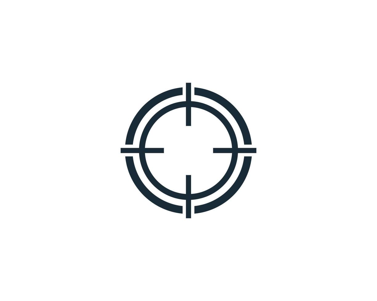 Aiming Target Icon Vector Logo Template Illustration Design