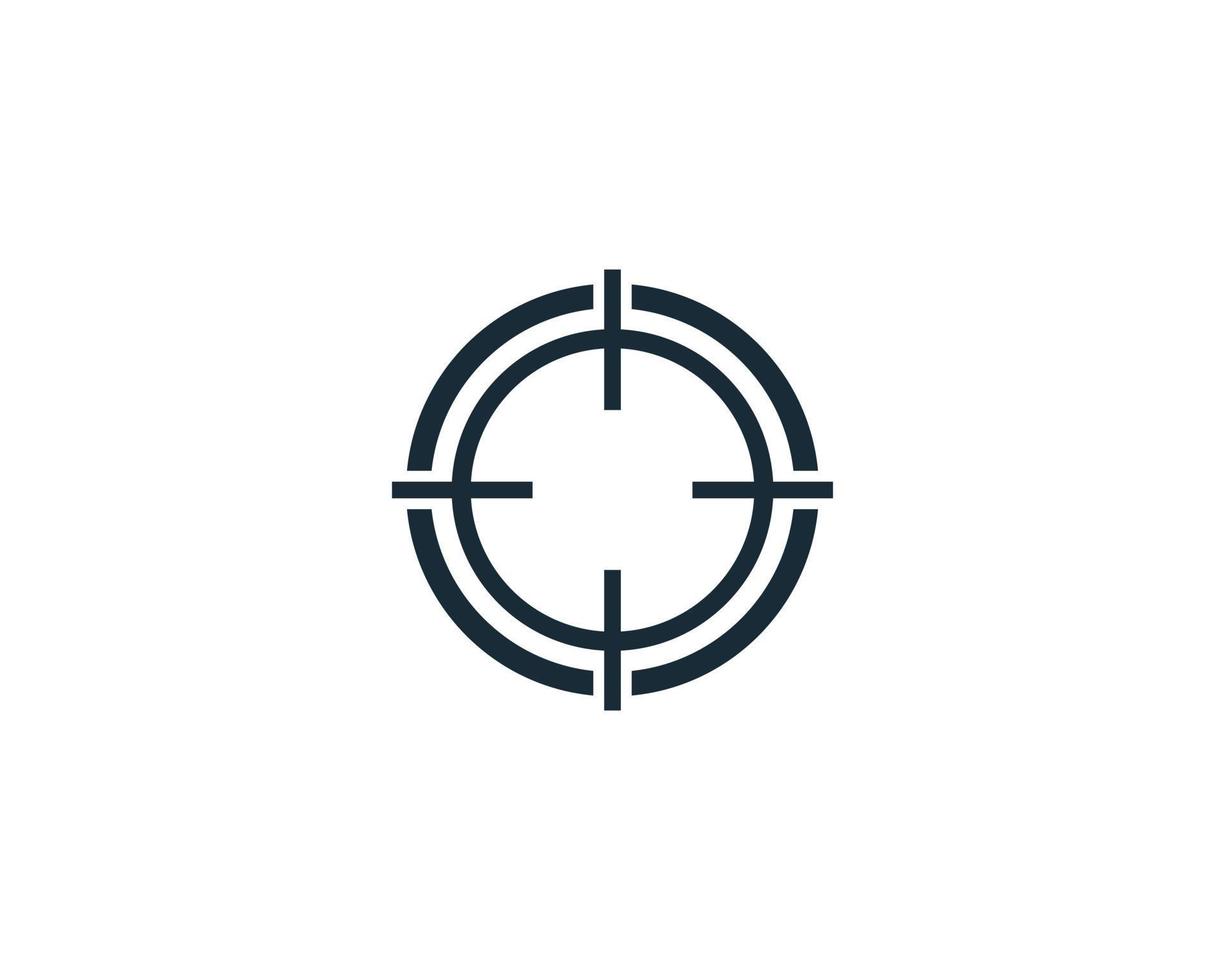 Aiming Target Icon Vector Logo Template Illustration Design