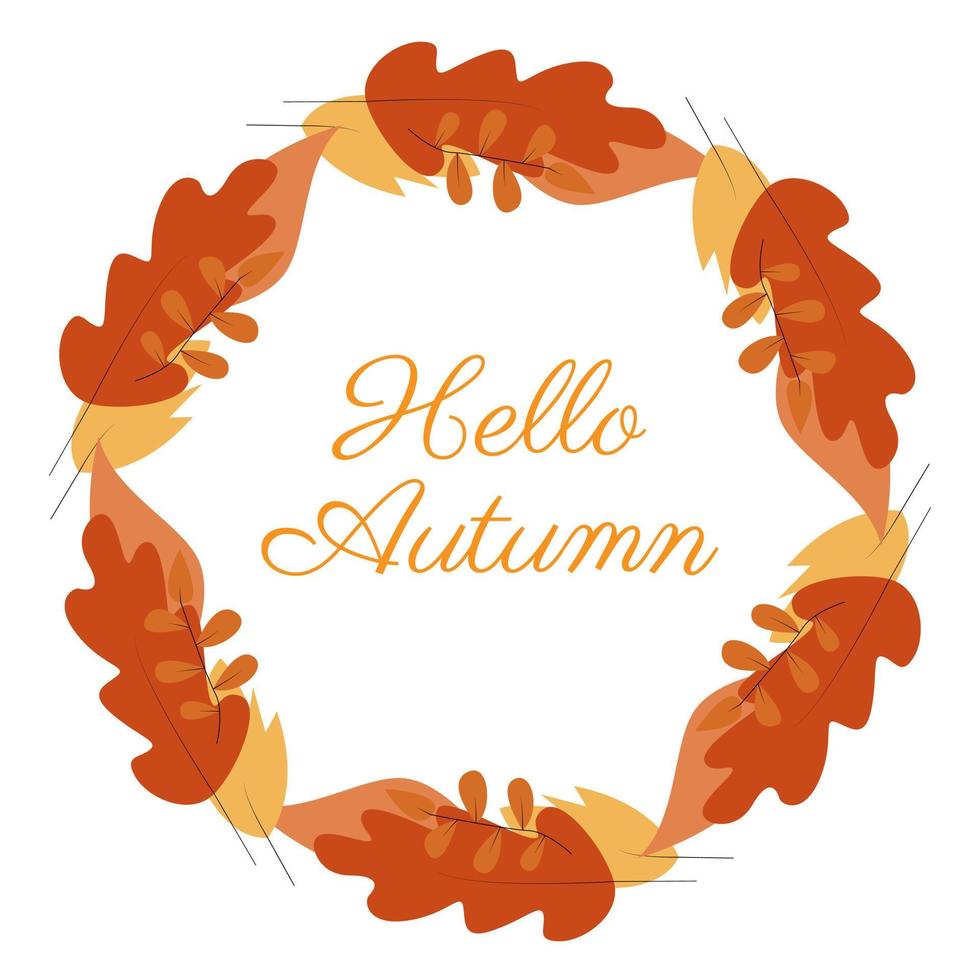 Illustration vector design of fall leaves of autumn background template