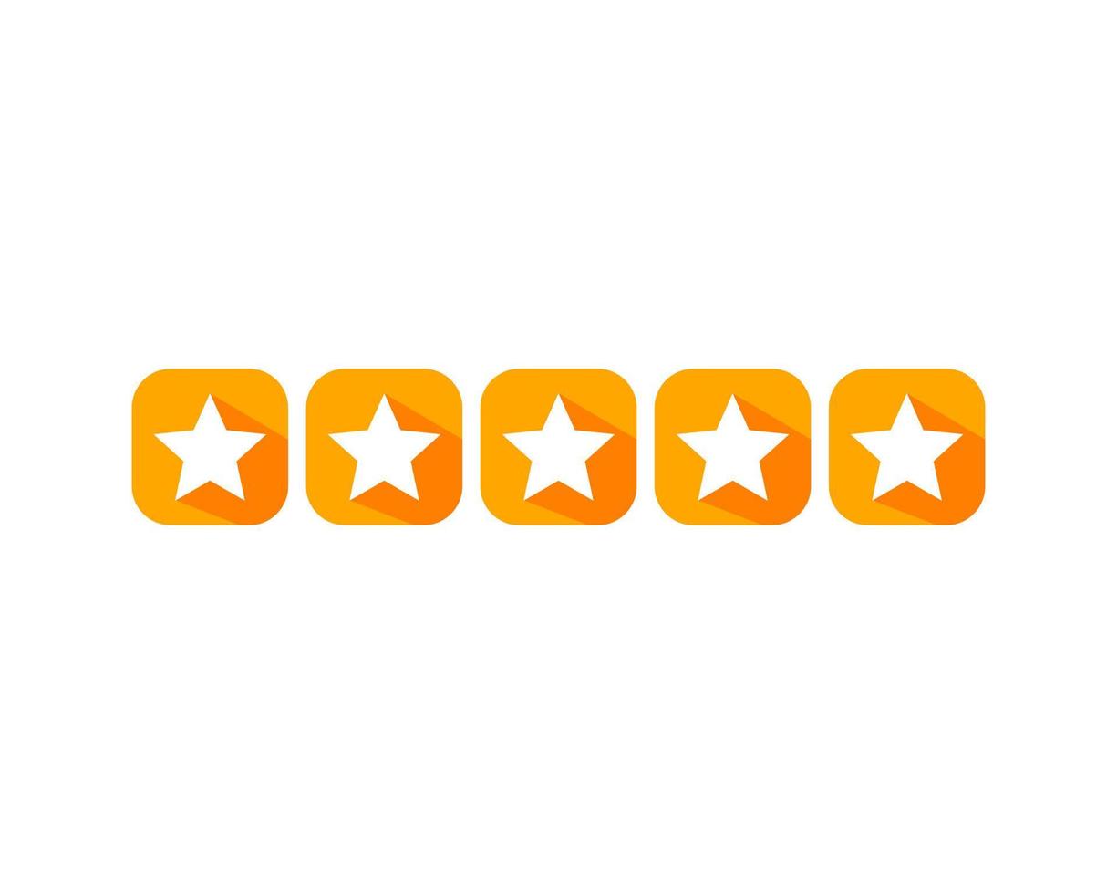 5 star rating icon vector illustration