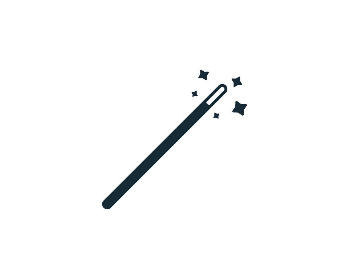 Magic Wand, Magician Stick Wizard Icon Design Template Elements vector