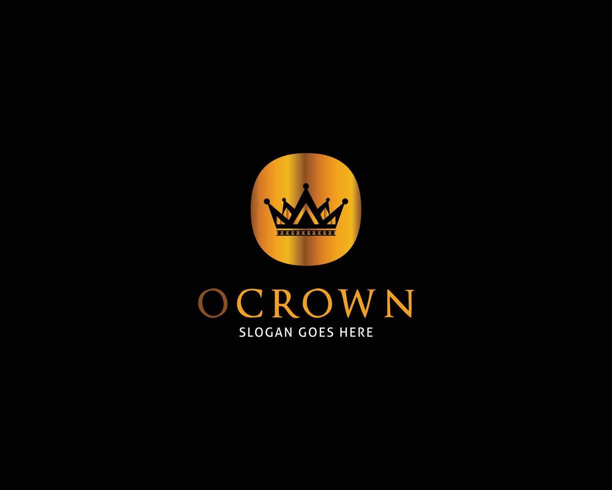 Initial Letter O Crown Logo Template Vector Icon Illustration Design